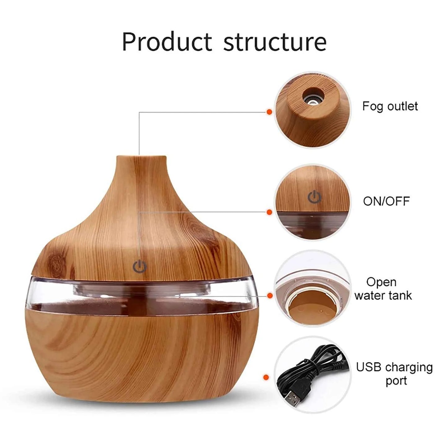Aroma Oil Diffuser 300ml for Home Use