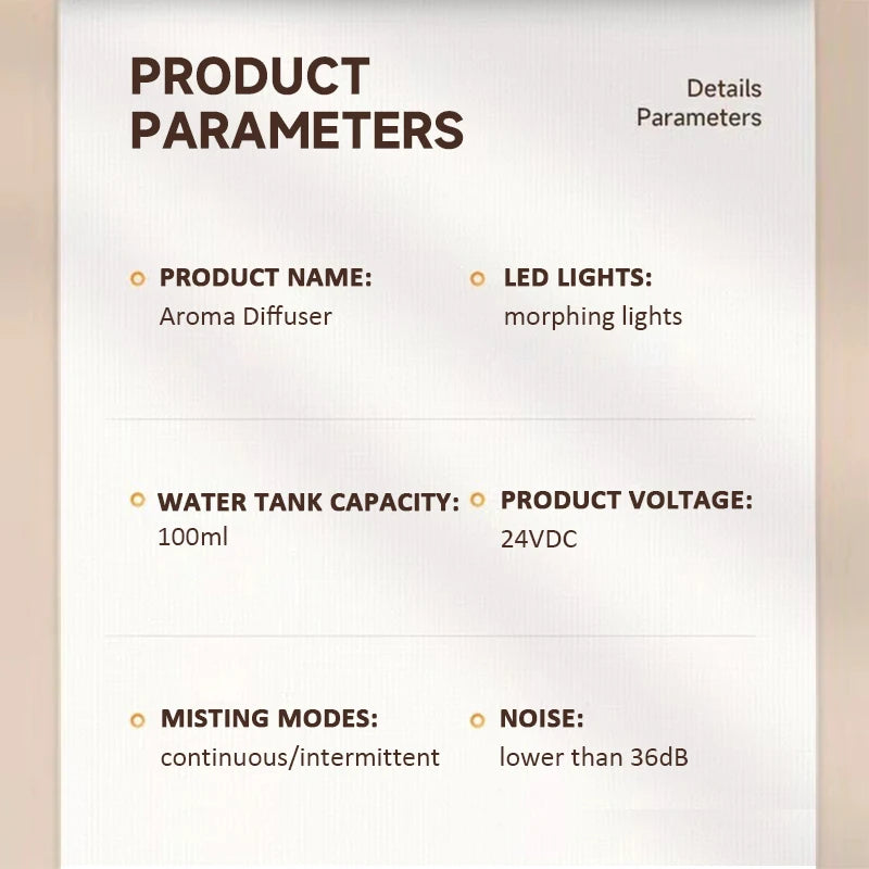 USB-powered 100ml essential oil diffuser