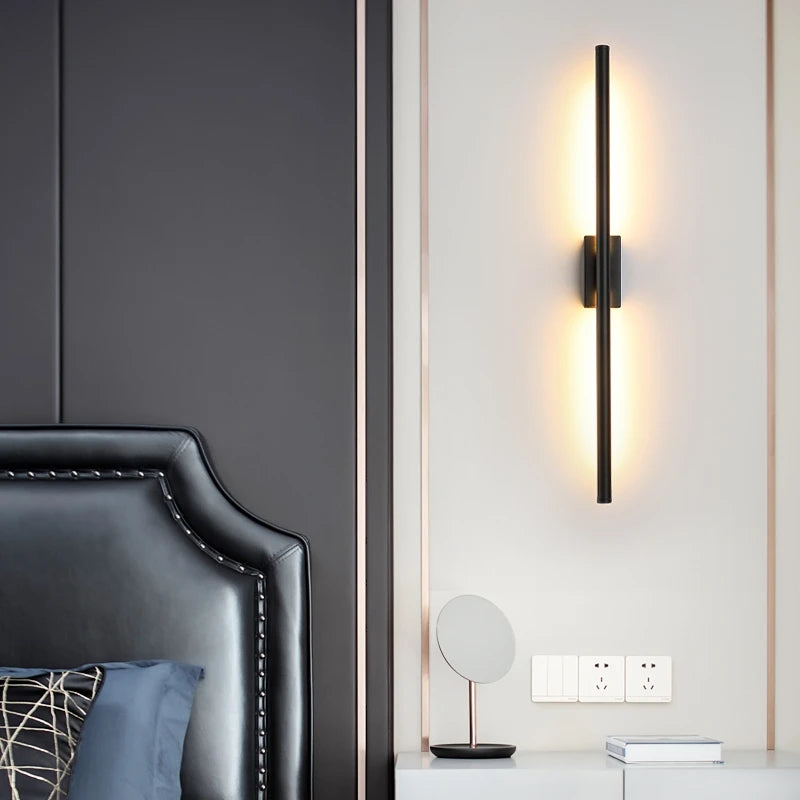 Modern metal tube wall lamps