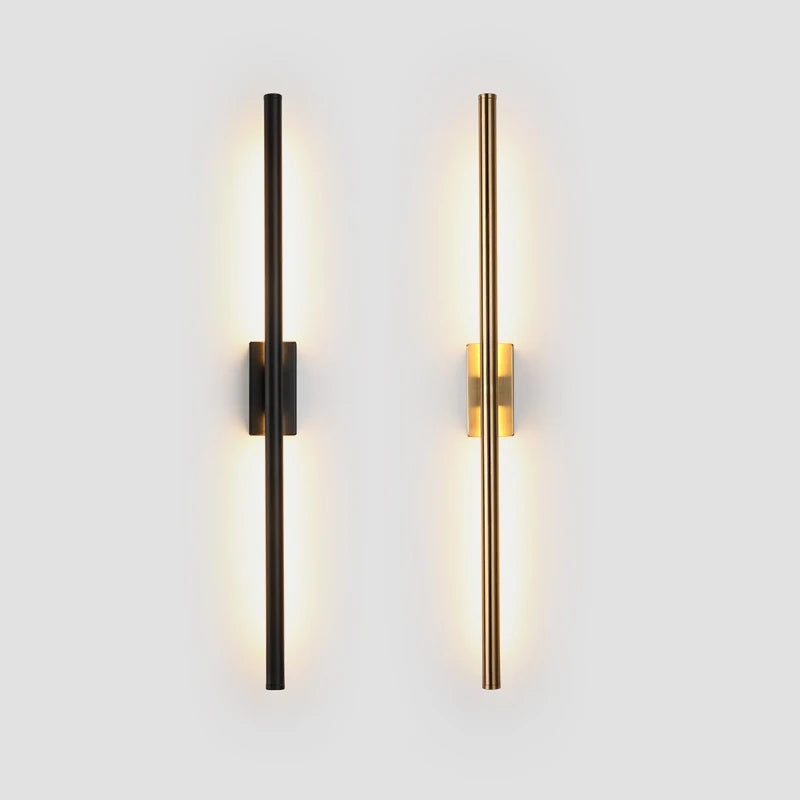 Modern metal tube wall lamps