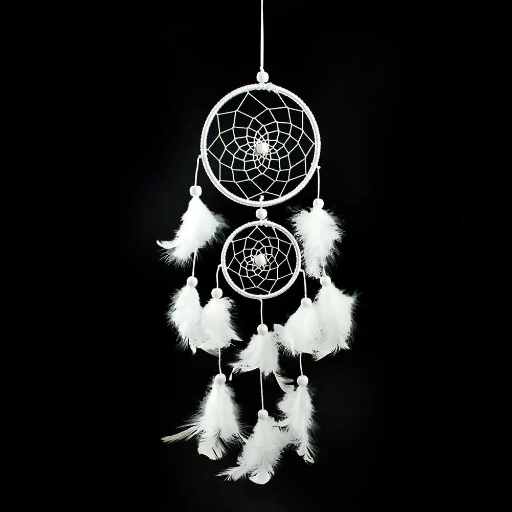 Wind Chimes Handmade Dream Catcher Net With Feathers Gift Christmas Decoration