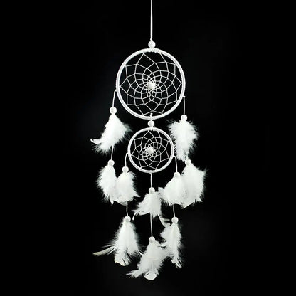 Wind Chimes Handmade Dream Catcher Net With Feathers Gift Christmas Decoration