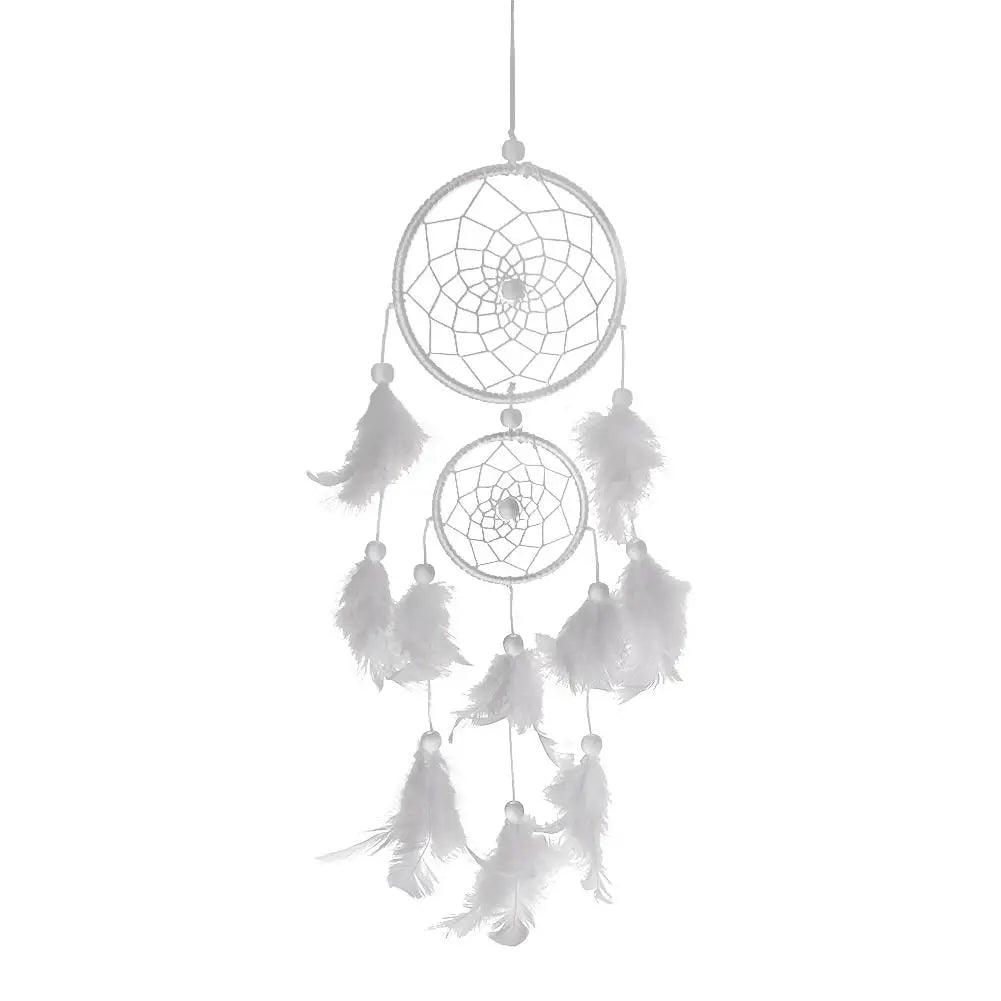 Wind Chimes Handmade Dream Catcher Net With Feathers Gift Christmas Decoration