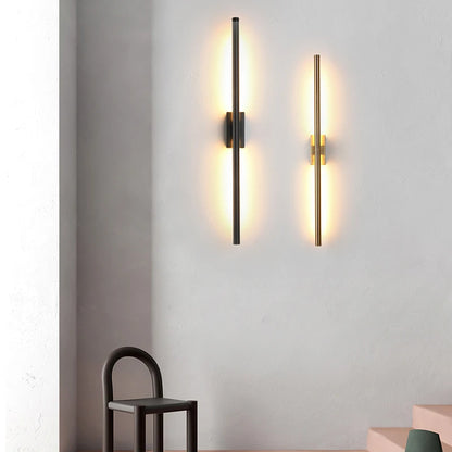 Modern metal tube wall lamps