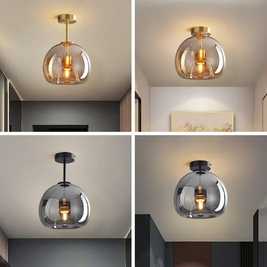 Modern Minimalist Glass Ceiling Light