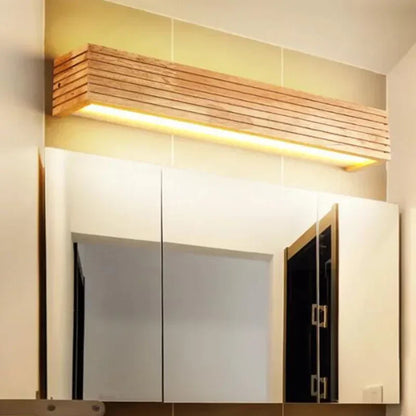 Wood Long Strip Wall Lamp Interior