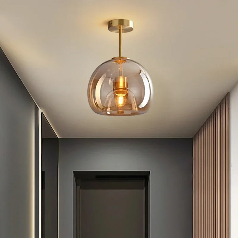 Modern Minimalist Glass Ceiling Light