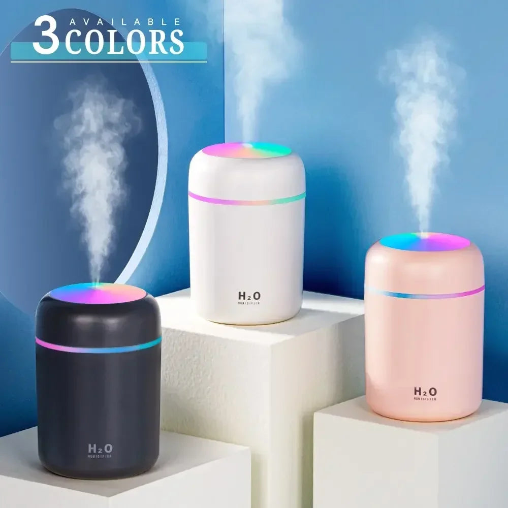 Portable LED light mini 300ml Spray Mist Diffuser