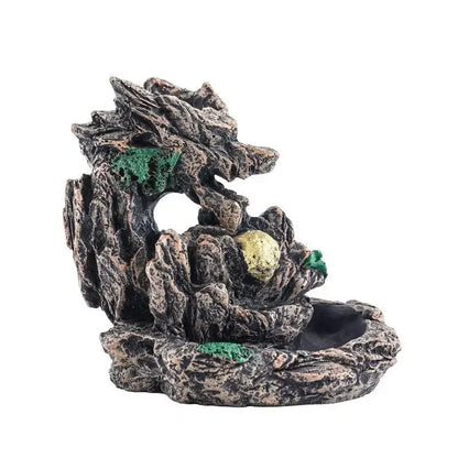 Resin Auspicious Dragon Spitting Incense Burner Waterfall