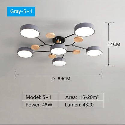 LED Chandelier with 3 Different Colors Indoor Lighting