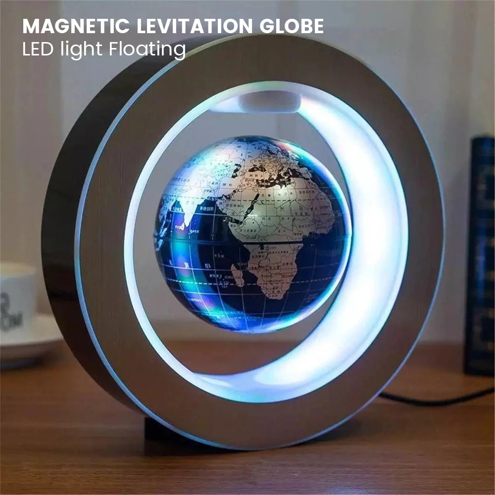 World Map Magnetic Levitation Globe LED Lamp Rotating Earth Gift