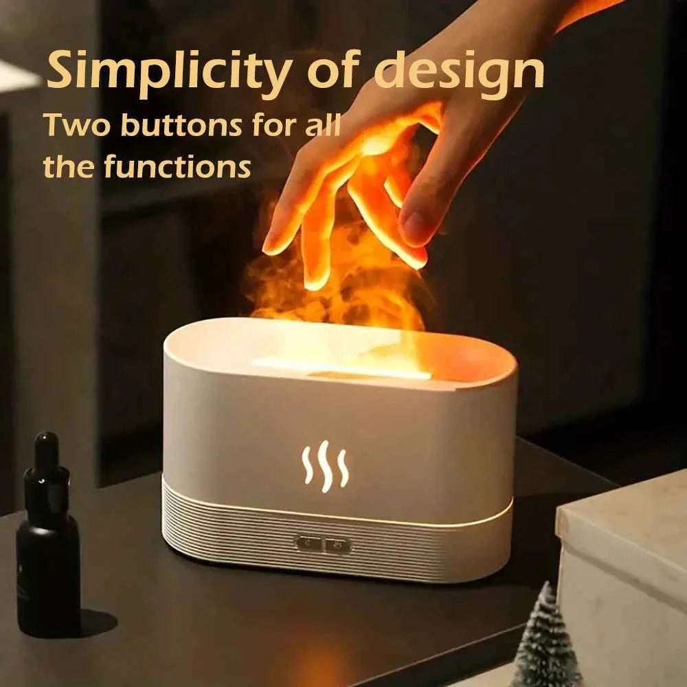 Flame Ultrasonic Aroma Diffuser Air Humidifier for Wellness and Relaxation