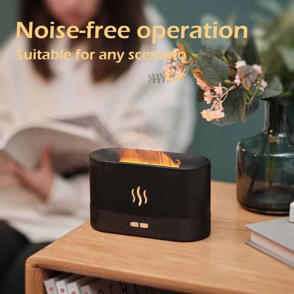 Flame Ultrasonic Aroma Diffuser Air Humidifier for Wellness and Relaxation