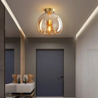 Modern Minimalist Glass Ceiling Light