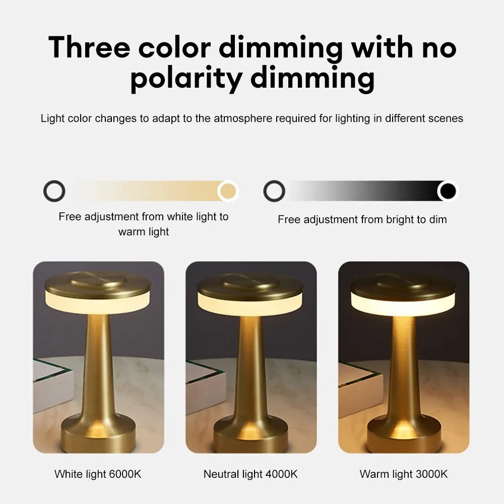 Rechargeable Retro Led Table Lamp