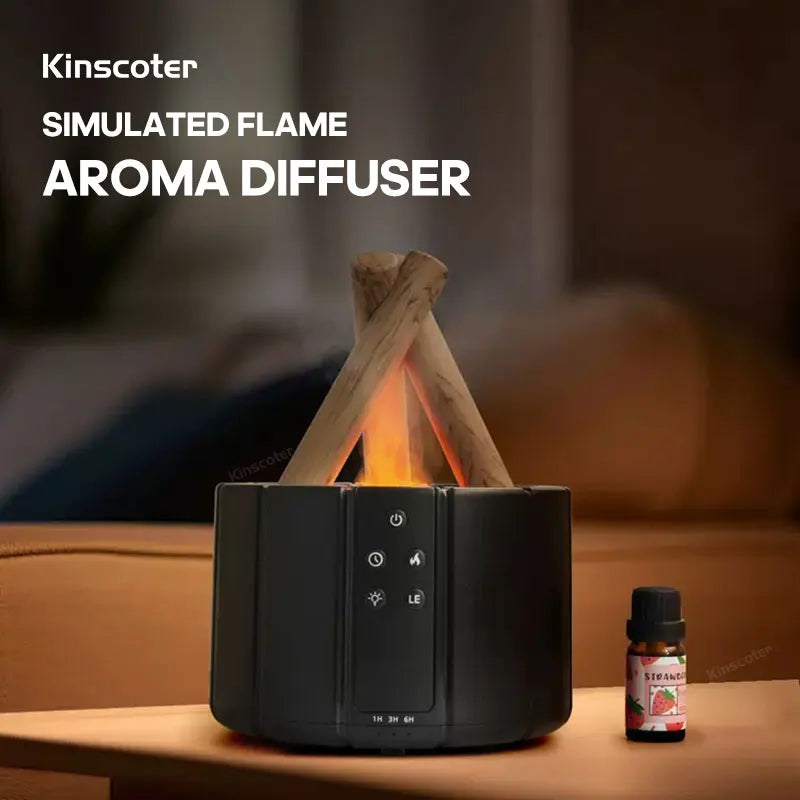 Ultrasonic Flame Aroma Diffuser Bonfire Air Humidifier