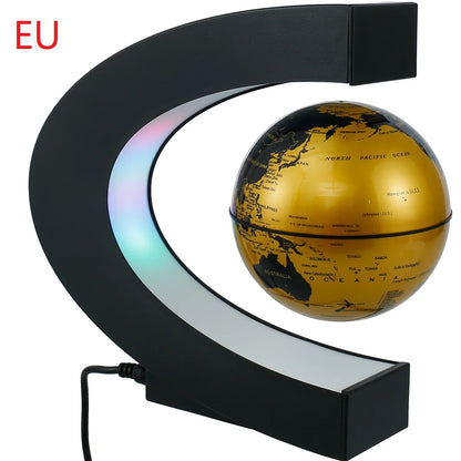 World Map Magnetic Levitation Globe LED Lamp Rotating Earth Gift