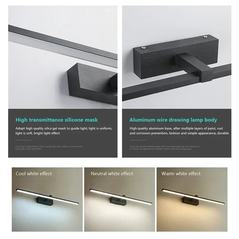 Modern Aluminium Three Colors Lights LED Wall Lamp