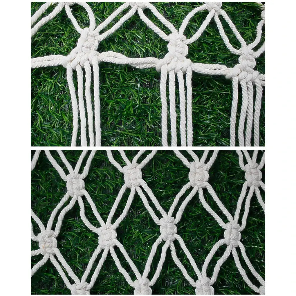 Decorative boho toy organizer net for kids' room