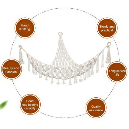 Stylish toy storage hammock for living room decor