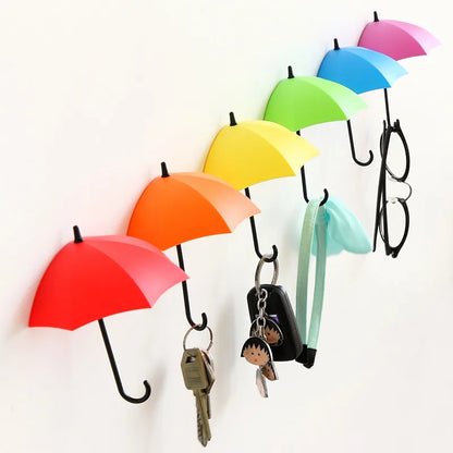 Adhesive Wall Creative Umbrella Sticker Decor Hook