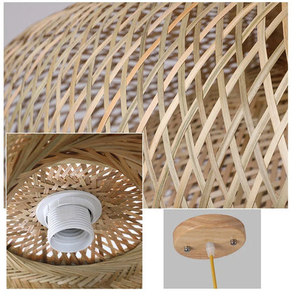 Rattan Wicker Bamboo Pendant Light Decor