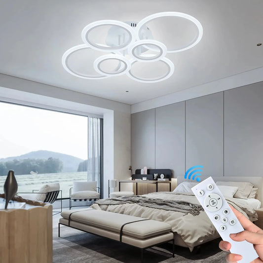 Modern LED Chandelier Home Lighting Ring Ceiling Mount