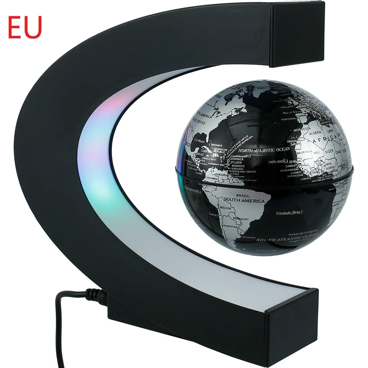 World Map Magnetic Levitation Globe LED Lamp Rotating Earth Gift