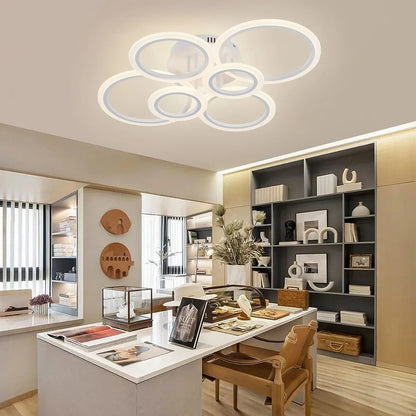 Modern LED Chandelier Home Lighting Ring Ceiling Mount