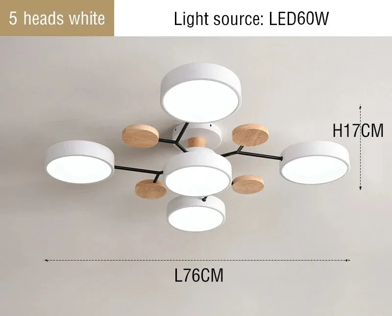 LED Chandelier with 3 Different Colors Indoor Lighting