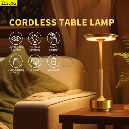 Rechargeable Table Lamp Touch Decor