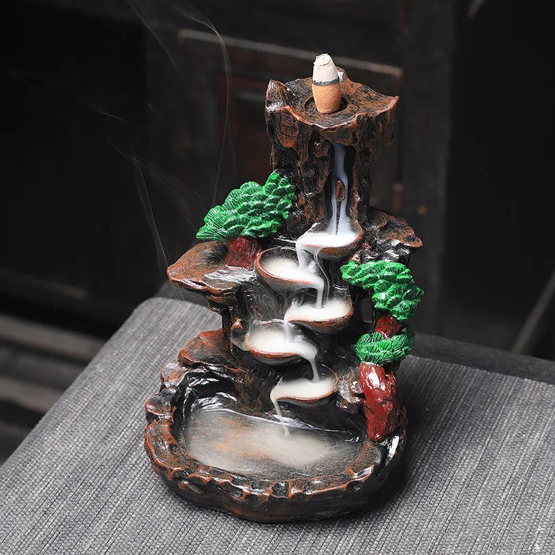 Mountains River Waterfall Incense Burner