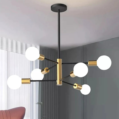 Modern Sputnik Black Chandeliers LED Lamp