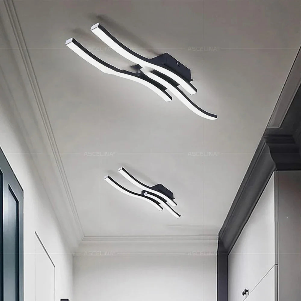 Modern LED Ceiling Light Long Wave Lamp