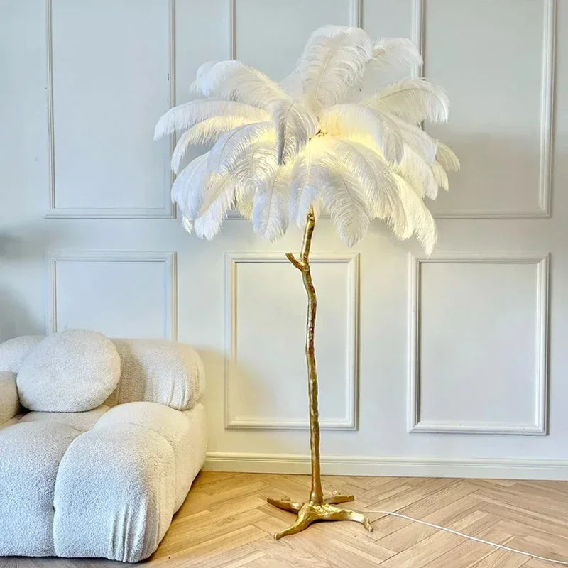 Nordic Feather Floor Lamp Room Decoration