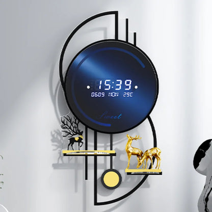 Mural Large Wall Clock Electronic Hall Luxury