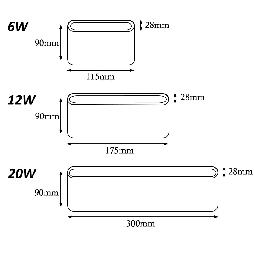 LED Outdoor Waterproof IP65 Wall Light