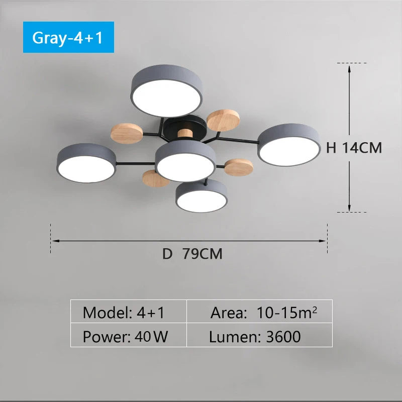 LED Chandelier with 3 Different Colors Indoor Lighting