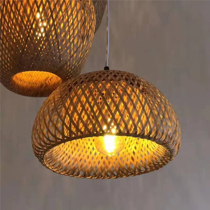 Rattan Wicker Bamboo Pendant Light Decor