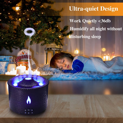 Volcano Fire Flame Air Humidifier Aroma Diffuser