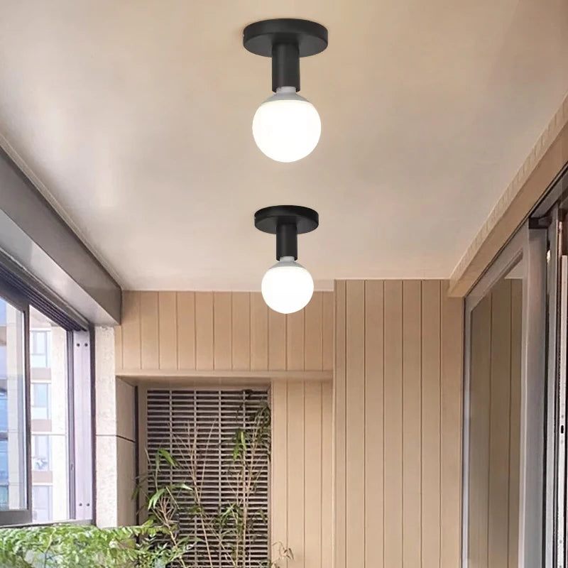 Minimalist Black E27 Ceiling Light