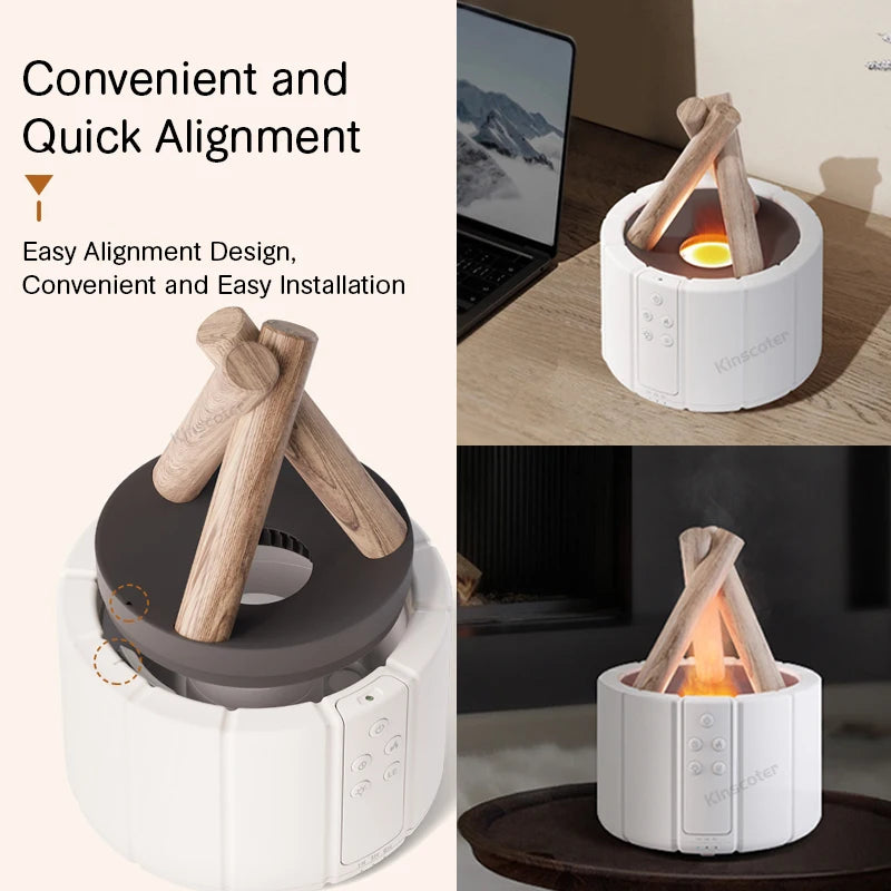 Ultrasonic Flame Aroma Diffuser Bonfire Air Humidifier