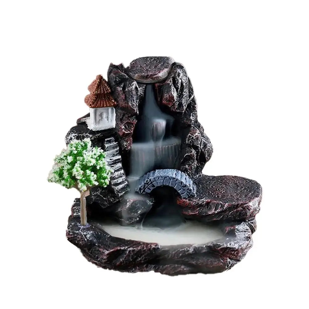 1pcs Waterfall Incense Holder Statue Ornament