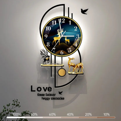 Mural Large Wall Clock Electronic Hall Luxury