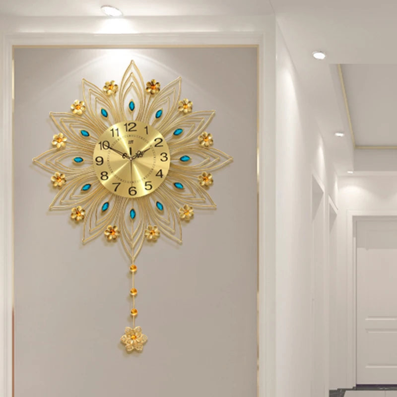 Large Gold Wall Clocks Pendulum