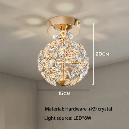 Modern K9 Pure Crystal Bedside Small Chandelier