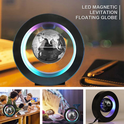 World Map Magnetic Levitation Globe LED Lamp Rotating Earth Gift