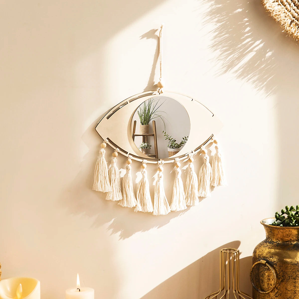 Macrame Mirror Eye Decorative