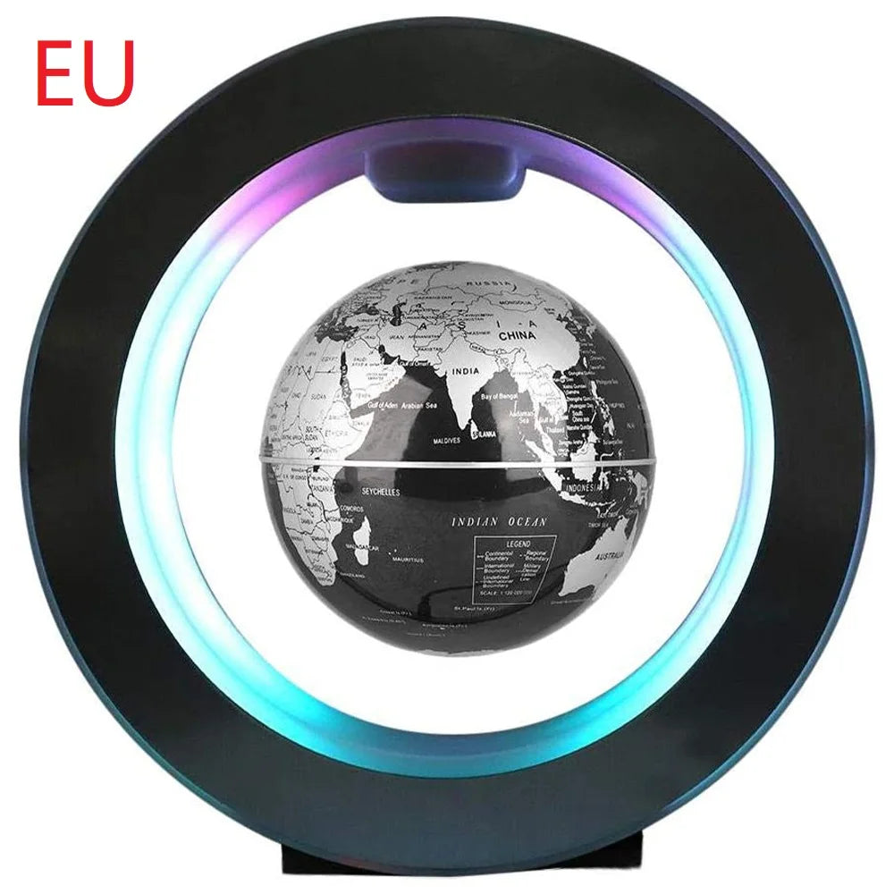 World Map Magnetic Levitation Globe LED Lamp Rotating Earth Gift