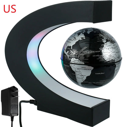 World Map Magnetic Levitation Globe LED Lamp Rotating Earth Gift